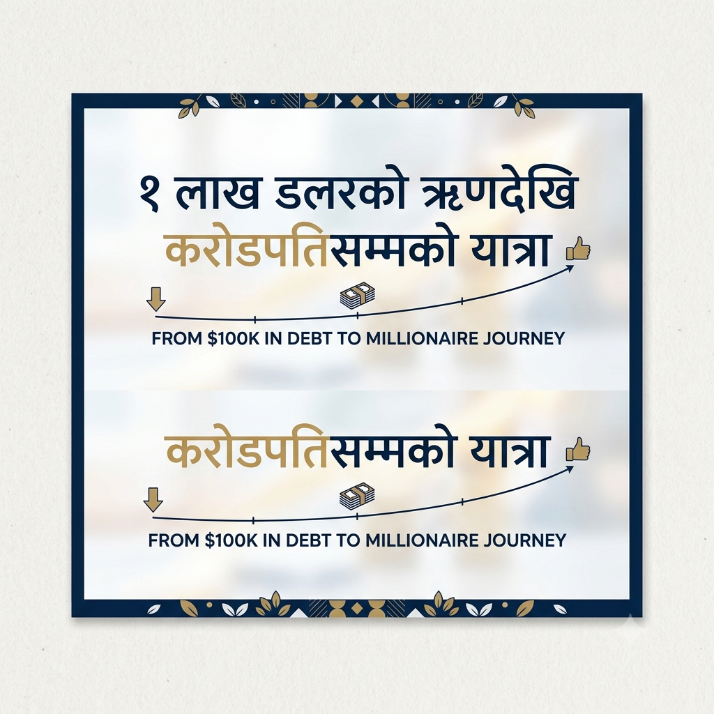From $100k in Debt to Millionaire Journey  ($100,000 ऋणबाट करोडपति बन्ने प्रेरणादायी यात्रा)
